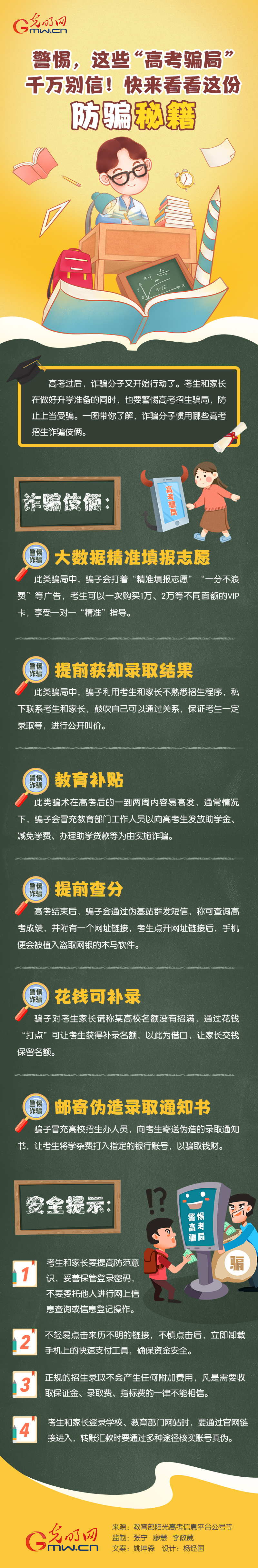 圖解丨這些“高考騙局”千萬別信！快來看看這份防騙秘籍