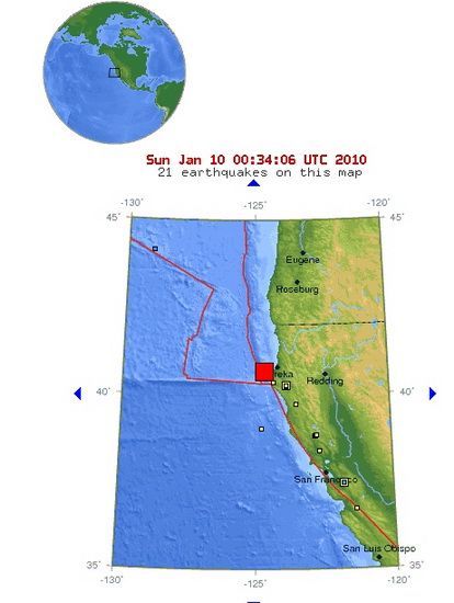 美國加州發(fā)生6.1級強(qiáng)烈地震(圖)