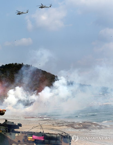 韓國(guó)海軍陸戰(zhàn)隊(duì)首次履行聯(lián)合登陸軍司令職責(zé)。